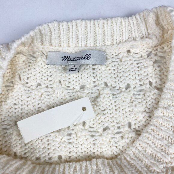 NWT Madewell Carrington Sweater Tee Women's Size Small Cream - Picture 6 of 12